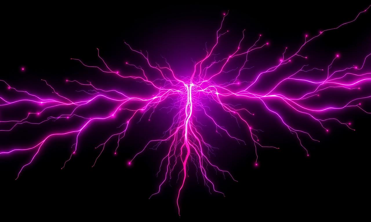 Glowing nervous system illustration